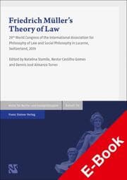 Cover von Friedrich Müller's Theory of Law