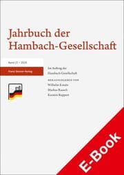 Cover von Jahrbuch der Hambach-Gesellschaft 27 (2020)