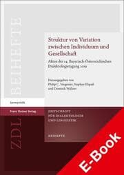 Cover von Struktur von Variation zwischen Individuum und Gesellschaft