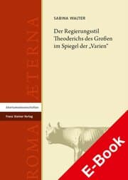 Cover von Der Regierungsstil Theoderichs des Großen im Spiegel der 'Varien'