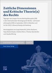 Cover von Zeitliche Dimensionen und Kritische Theorie(n) des Rechts
