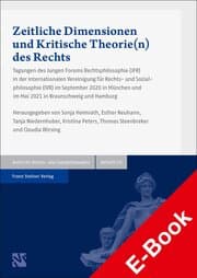 Cover von Zeitliche Dimensionen und Kritische Theorie(n) des Rechts