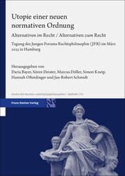Cover von Utopie einer neuen normativen Ordnung