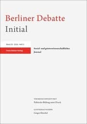 Cover von Berliner Debatte Initial 35 (2024) 3