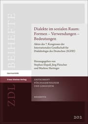 Cover von Dialekte im sozialen Raum: Formen - Verwendungen - Bedeutungen