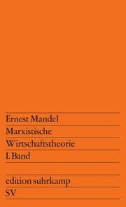 Cover von Marxistische Wirtschaftstheorie. 1. Band