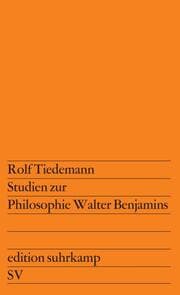 Cover von Studien zur Philosophie Walter Benjamins