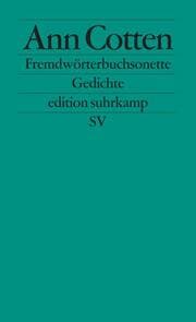 Cover von Fremdwörterbuchsonette