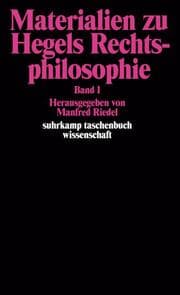 Cover von Materialien zu Hegels Rechtsphilosophie 1