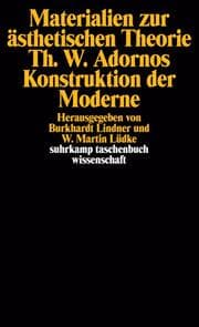 Cover von Materialien zur ästhetischen Theorie - Theodor W. Adornos Konstruktion der Moderne