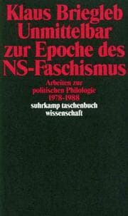 Cover von Unmittelbar zur Epoche des NS-Faschismus