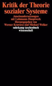 Cover von Kritik der Theorie sozialer Systeme