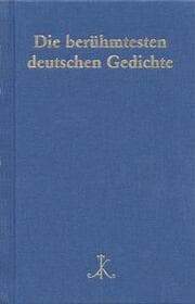 Cover von Die berühmtesten deutschen Gedichte