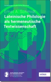 Cover von Lateinische Philologie als hermeneutische Textwissenschaft