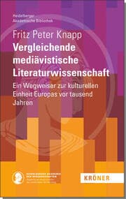 Cover von Vergleichende mediävistische Literaturwissenschaft