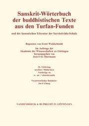 Cover von Sanskrit-Wörterbuch der buddhistischen Texte aus den Turfan-Funden.Lieferung 26
