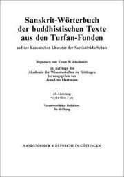 Cover von Sanskrit-Wörterbuch der buddhistischen Texte aus den Turfan-Funden. Lieferung 23