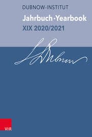 Cover von Jahrbuch des Dubnow-Instituts /Dubnow Institute Yearbook XIX 2020/2021