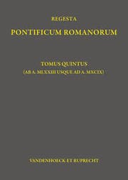 Cover von Regesta Pontificum Romanorum