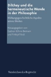 Cover von Dilthey und die hermeneutische Wende in der Philosophie
