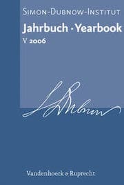 Cover von Jahrbuch des Simon-Dubnow-Instituts / Simon Dubnow Institute Yearbook V (2006)