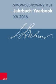 Cover von Jahrbuch des Simon-Dubnow-Instituts / Simon Dubnow Institute Yearbook XV/2016