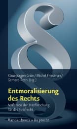 Cover von Entmoralisierung des Rechts