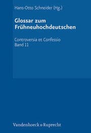 Cover von Glossar zum Frühneuhochdeutschen