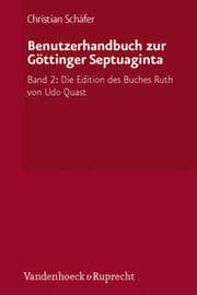 Cover von Benutzerhandbuch zur Göttinger Septuaginta 2