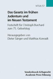 Cover von Das Gesetz im frühen Judentum und im Neuen Testament