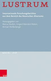 Cover von Lustrum Band 60 - 2018