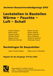 Cover von Aachener Bausachverständigentage 2003