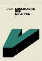 Cover von Anhang zu Konstruieren und Berechnen