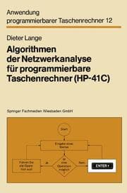 Cover von Algorithmen der Netzwerkanalyse für programmierbare Taschenrechner (HP-41C)