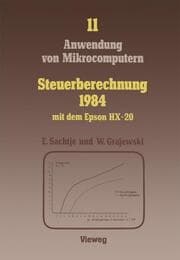 Cover von Steuerberechnung 1984 mit dem Epson HX-20