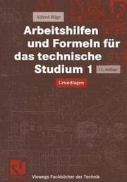 Cover von Arbeitshilfen und Formeln für das technische Studium 1