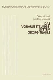 Cover von Das Voraussetzungssystem Georg Trakls