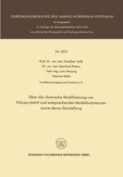 Cover von Über die chemische Modifizierung von Polyacrylnitril und entsprechenden Modellsubstanzen sowie deren Darstellung