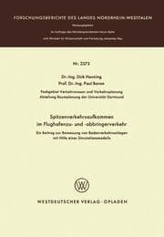 Cover von Spitzenverkehrsaufkommen im Flughafenzu- und -abbringerverkehr