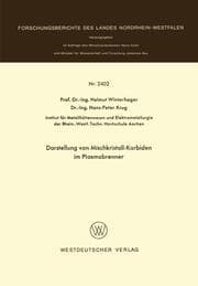 Cover von Darstellung von Mischkristall-Karbiden im Plasmabrenner