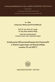 Cover von Ermittlung der Diffusionskoeffizienten des Wasserstoffs in binären Legierungen auf Eisengrundlage zwischen 25 und 300 Grad C