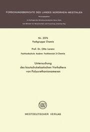 Cover von Untersuchung des kautschukelastischen Verhaltens von Polyurethanionomeren