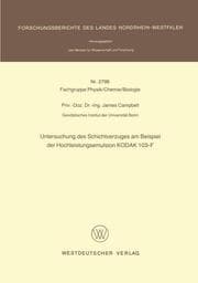 Cover von Untersuchung des Schichtverzuges am Beispiel der Hochleistungsemulsion KODAK 103-F