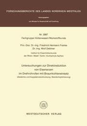 Cover von Untersuchungen zur Direktreduktion von Eisenerzen im Drehrohrofen mit Braunkohleneinsatz