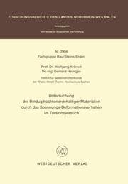Cover von Untersuchung der Bindung hochtonerdehaltiger Materialien durch das Spannungs-Deformationsverhalten im Torsionsversuch