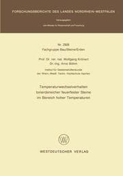 Cover von Temperaturwechselverhalten tonerdereicher feuerfester Steine im Bereich hoher Temperaturen