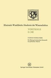 Cover von Der Beitrag der deutschen Romantik zur politischen Theorie