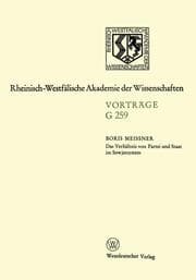Cover von Das Verhältnis von Partei und Staat im Sowjetsystem