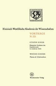 Cover von Klassische Probleme der Gaselektronik in moderner Sicht.Plasma als Schaltmedium