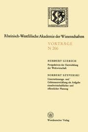 Cover von Perspektiven der Entwicklung der Weltwirtschaft.Unternehmungs-und Gebietsentwicklung als Aufgabe einzelwirtschaftlicher und öffentlicher Planung